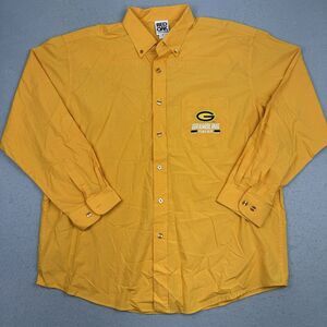 Grambling State Tigers Long Sleeve‎ Yellow Button Down Shirt Men's XL Red Oak
